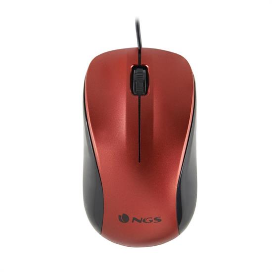 MOUSE OTTICO NGS 1200DPI C/FILO ROSSO