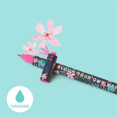 PENNA CANCELLABILE LEGAMI - FLORA - ink turchese