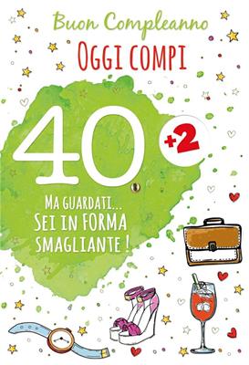 BIGLIETTO 40 ANNI + C/ROTELLA