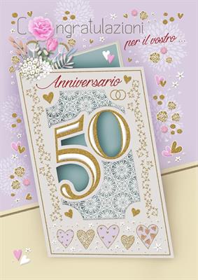 BIGLIETTO ANNIVERSARIO 50 ANNI BIGLIETTO