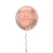 MYLAR 45cm COMPLEANNO LUSH BLUSH ROSE GOLD