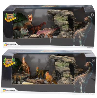 PLAYSET DINOSAURI CON CAVERNA