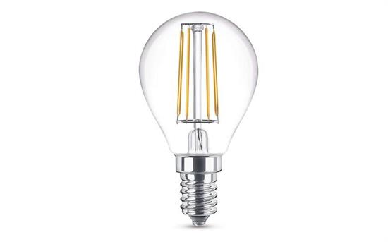 LAMPADINA LED FILAMENTO CALDO SFERA E14 4W