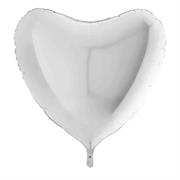 MYLAR CUORE 90cm BIANCO