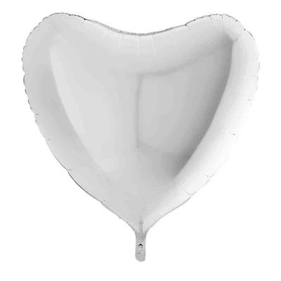 MYLAR CUORE 90cm BIANCO