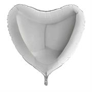 MYLAR CUORE 90cm ARGENTO