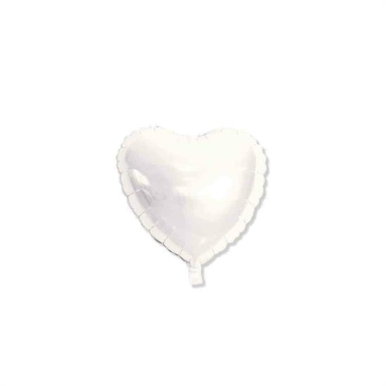 MYLAR CUORE 23cm BIANCO 9'