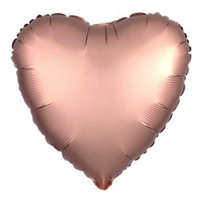 MYLAR CUORE 23cm ROSE GOLD 9'