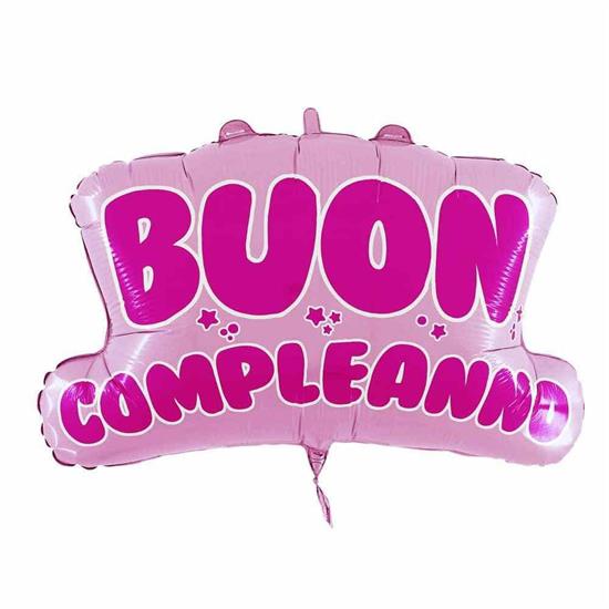 MYLAR BIG B.COMPLEANNO ROSA