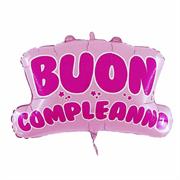 MYLAR BIG B.COMPLEANNO ROSA