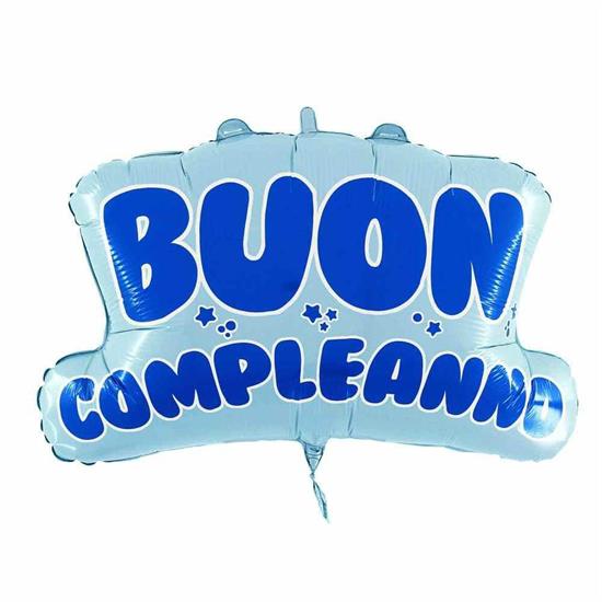 MYLAR BIG B.COMPLEANNO CELESTE 76x67