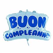 MYLAR BIG B.COMPLEANNO CELESTE 76x67