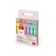 EVIDENZIATORI MINI 6pz TEDDY PASTEL LEGAMI