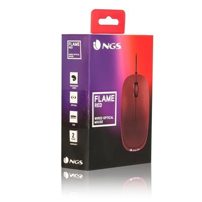 MOUSE OTTICO USB 1000DPI NGS ROSSO