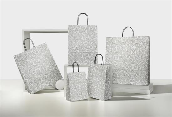 SHOPPER DAMASCO GRIGIO 18x24 ref.125.