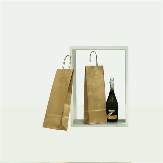 SHOPPER ORO 14x39 P/BOTTIGLIA