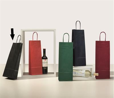 SHOPPER NERO 14x39,5 P/BOTTIGLIA