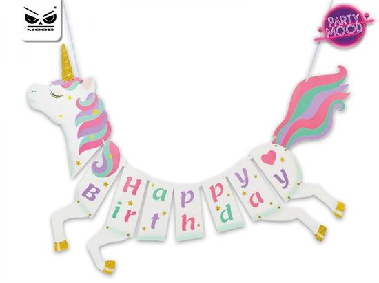 FESTONE UNICORNO HAPPY BIRTHDAY