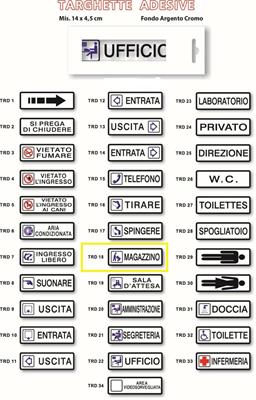 TARGH.ADESIVA- MAGAZZINO 14x4