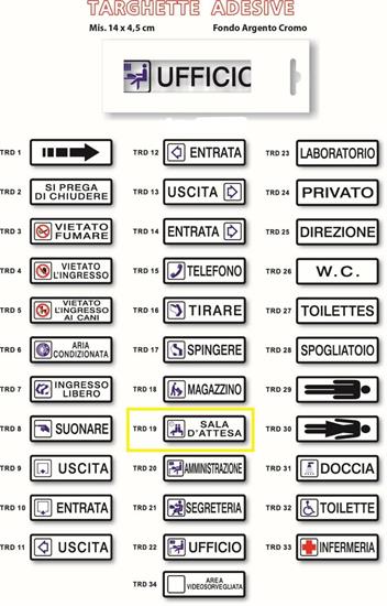 TARGH.ADESIVA- SALA D'ATTESA