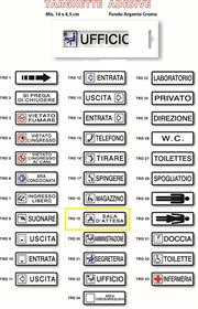 TARGH.ADESIVA- SALA D'ATTESA