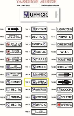 TARGH.ADESIVA- SALA D'ATTESA