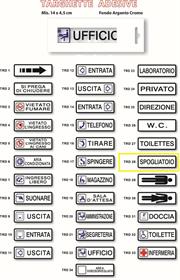 TARGH.ADESIVA- SPOGLIATOIO