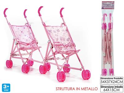 PASSEGGINO METALLO ROSA