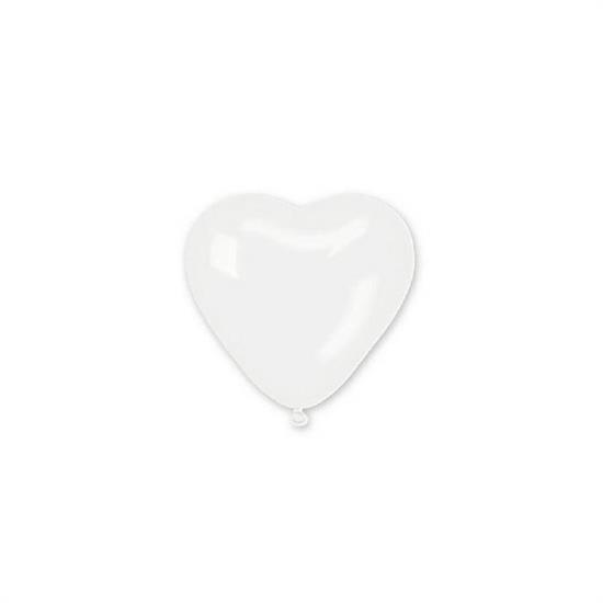 PALLONCINI CUORE 12pz BIANCO 10'/26cm