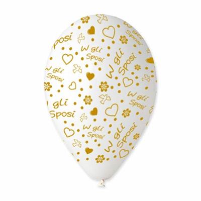 PALLONCINO W GLI SPOSI BIANCO 12'/30cm