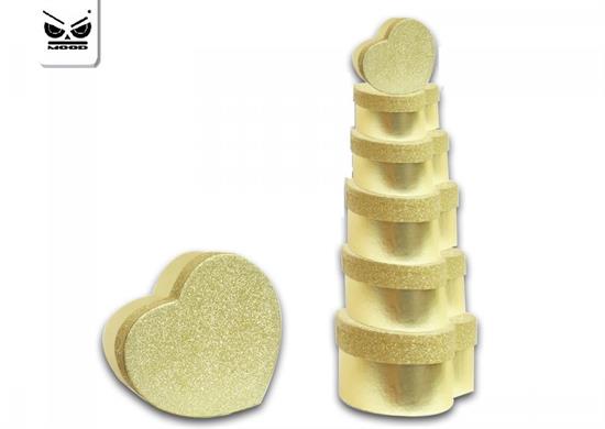 SCATOLA CUORE GOLD 10cm