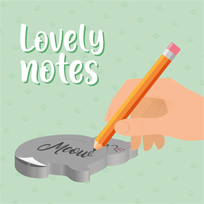 BLOCCHETTO NOTE ADESIVO LEGAMI - LOVELY NOTES KITTY