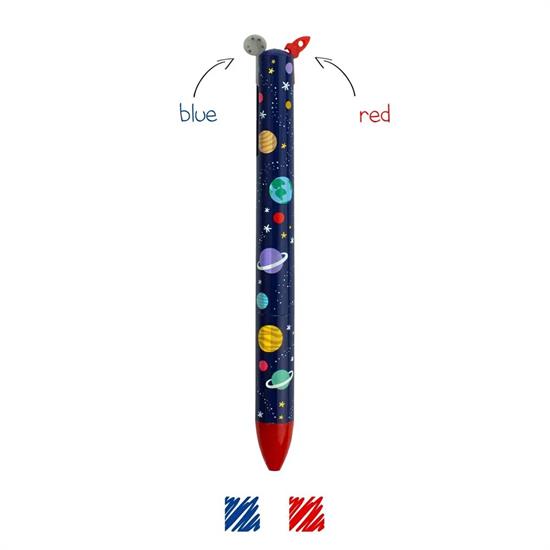 PENNA SFERA DUE COLORI CLICK&CLACK - SPACE - ink rosso e blu