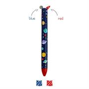 PENNA SFERA DUE COLORI CLICK&CLACK - SPACE - ink rosso e blu