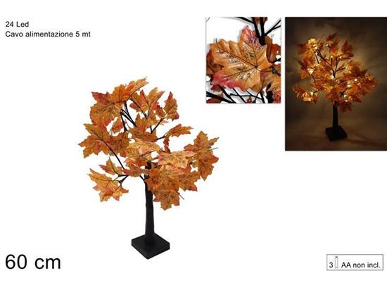 ALBERO FOGLIE AUTUNNO 60cm C/24 LED