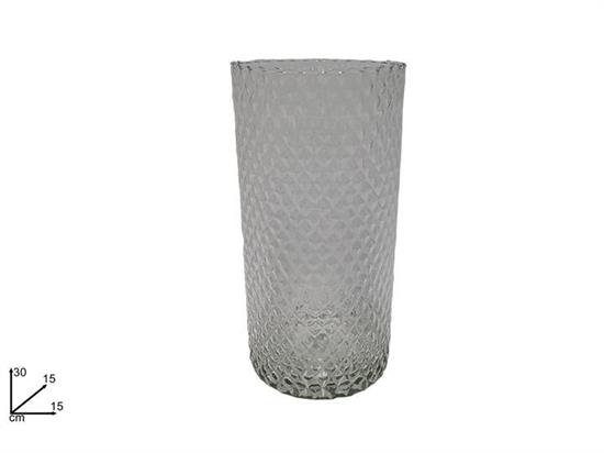 VASO VETRO DIAMOND CILINDRO 15x30