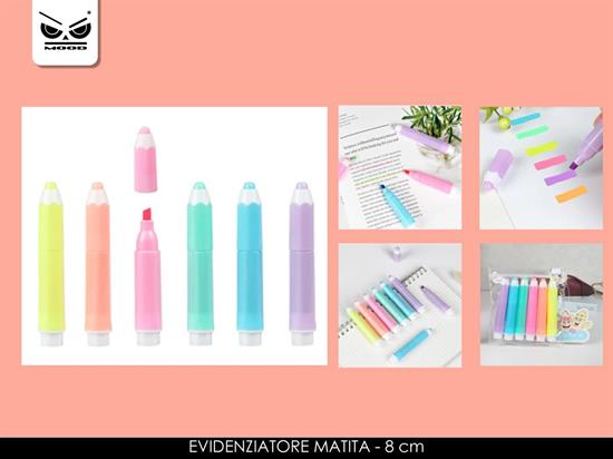 SET 6 EVIDENZIATORI FORMA MATITA