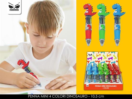 PENNA MINI 4 COLORI DINOSAURO