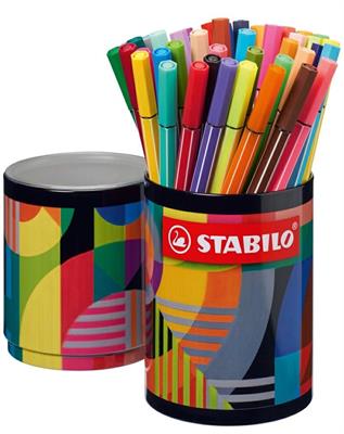 STABILO PEN68 45 colori IN BARATTOLO LATTA ARTY