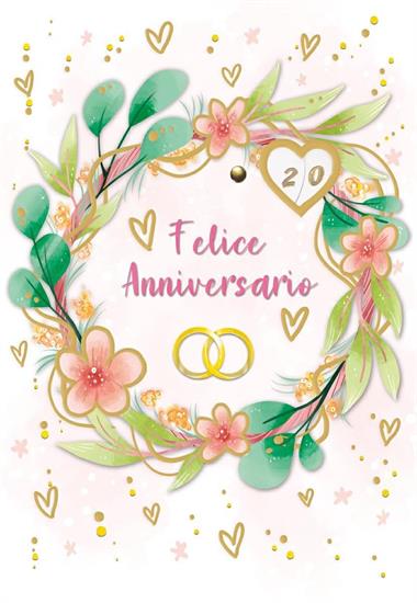 BIGLIETTO ANNIVERSARIO ROTELLE ORO