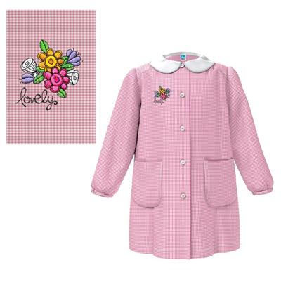 GREMBIULE ASILO ROSA 55 FIORI 4anni