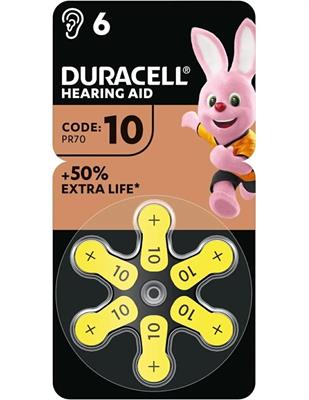 DURACELL ACUSTICA 10 GIALLO 6pz new