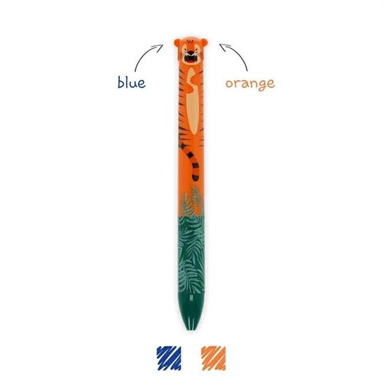 PENNA SFERA DUE COLORI CLICK&CLACK - TIGER - ink blu e arancio