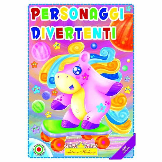 LIBRO COLORA PERSONAGGI DIVERTENTI