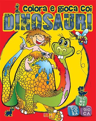 LIBRO DINOSAURI COLORA E GIOCA