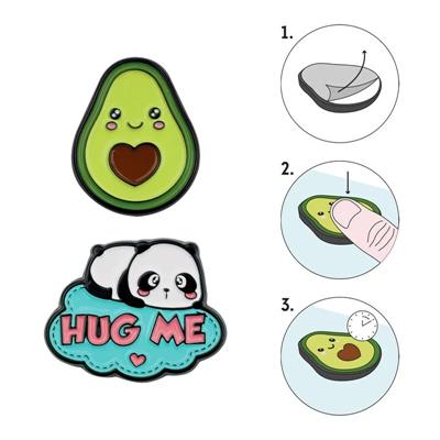 ADESIVI 2pz METALLO LEGAMI - CUTIE PANDA + AVOCADO