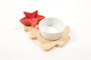 SET APERITIVO BASE ALBERO IN BAMBU' 21x14cm