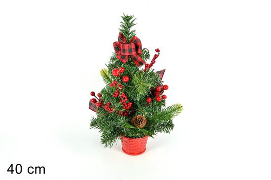 ALBERO 40cm C/FIOCCO SCOZZESE