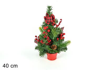 ALBERO 40cm C/FIOCCO SCOZZESE