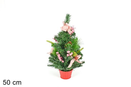 ALBERO C/DECORI ROSA 50cm